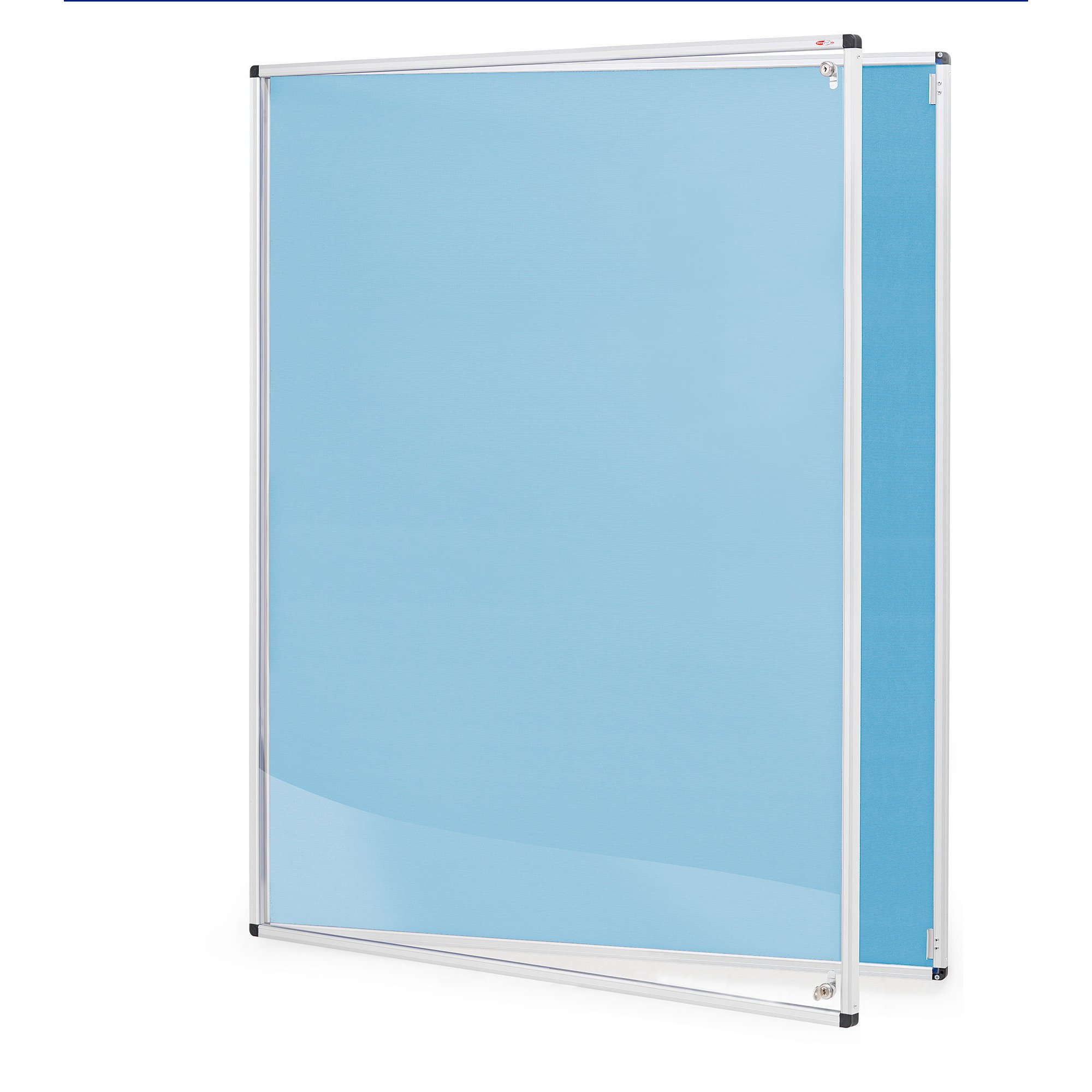Tamperproof noticeboard, 900x1200 mm, light blue