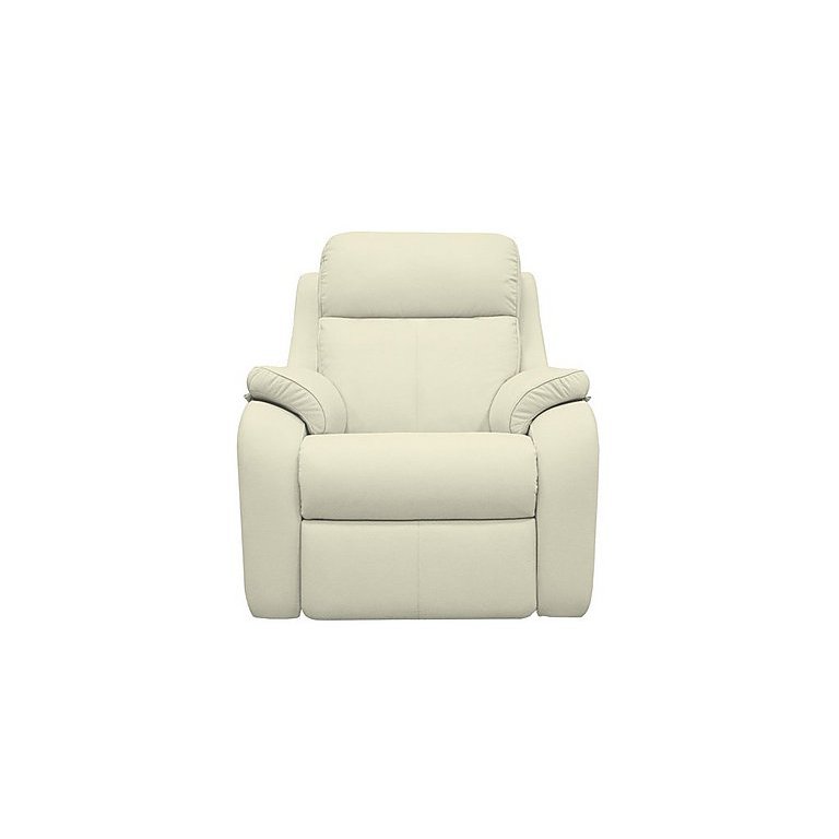 G Plan Kingsbury Leather Armchair Cambridge Chalk by Furniture