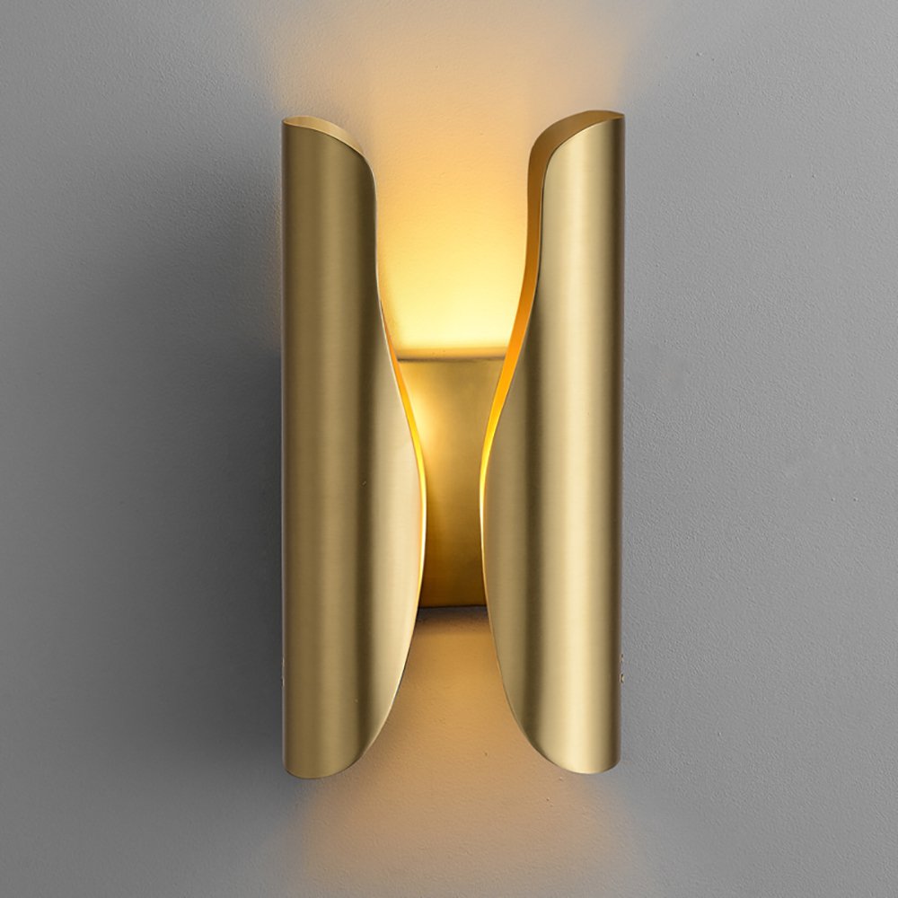 Symmetrya Modern 2-Light Brass Decorative Wall Sconce