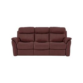 Relax Station Revive 3 Seater NC Leather Power Recliner Sofa - NC Deep Red