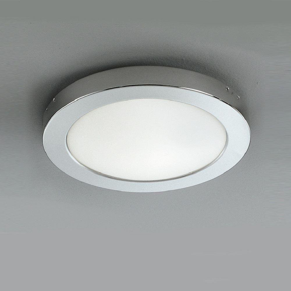 C1291 Flush Bathroom Light in Polished Chrome, IP54