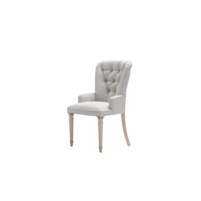 Sinclair Dining Chair in Alabaster Brushed Linen Cotton - sofa.com