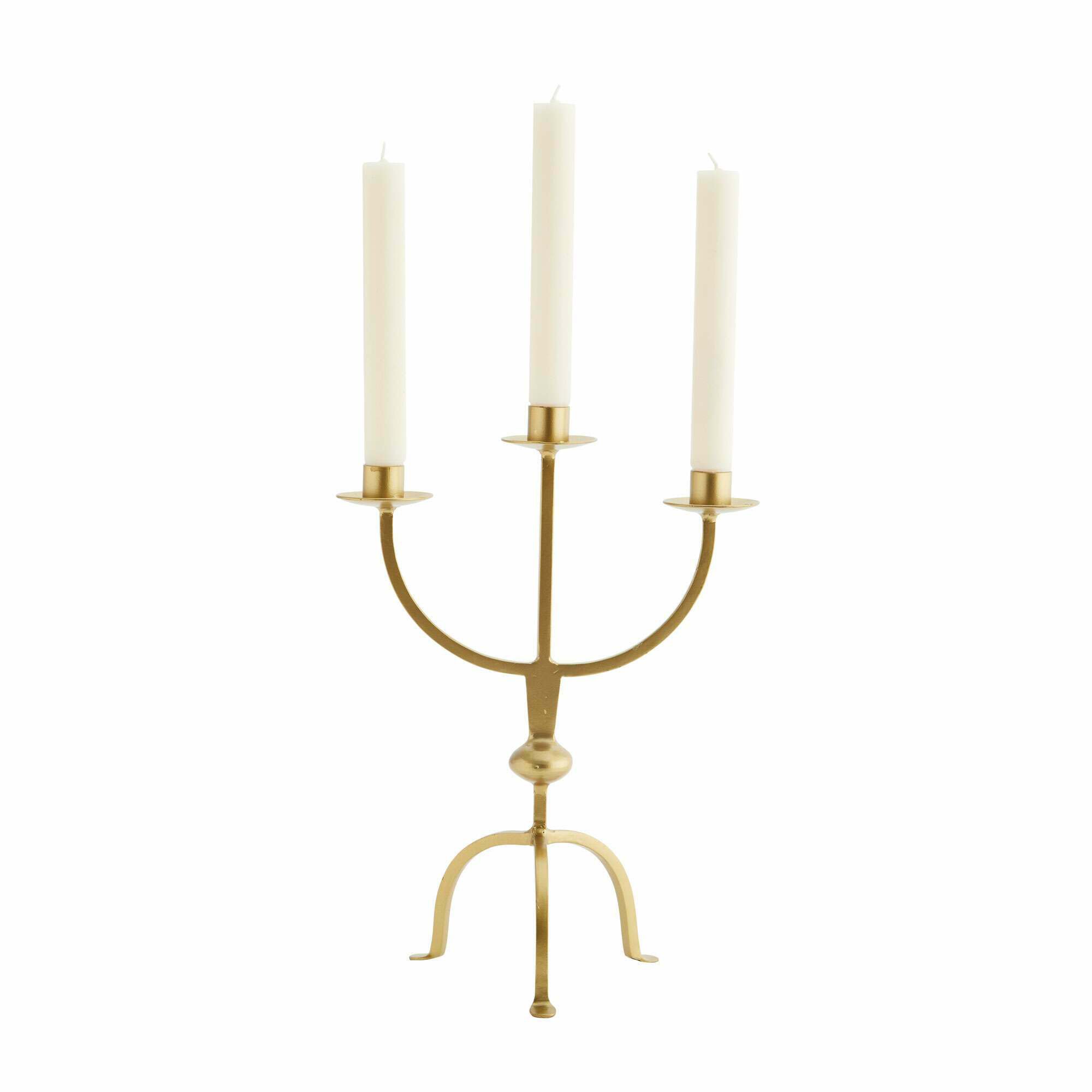 Graham and Green Gold Triple Candle Holder