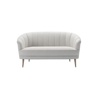 Harper 2 Seat Sofa in Alabaster Brushed Linen Cotton - sofa.com