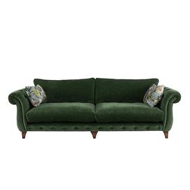 Boutique Palace Fabric 4 Seater Classic Back Sofa - Oasis Parrot