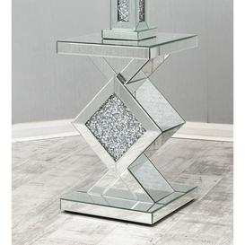 Arcadia Crushed Diamond Mirrored Lamp Table