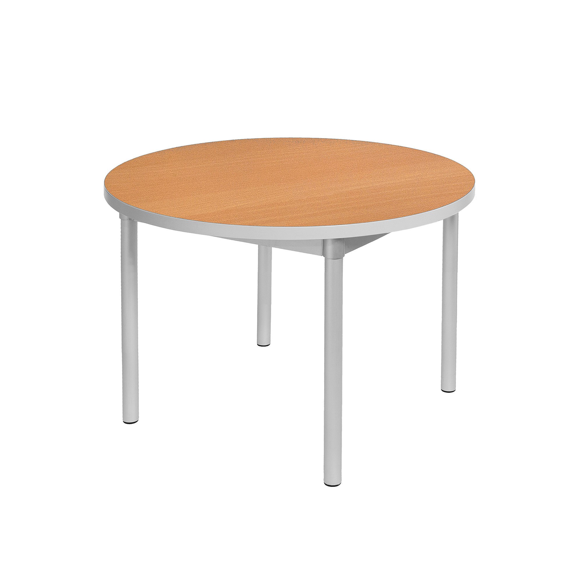 Dining table ENVIRO, round, Ø 900x590 mm, beech, silver