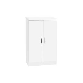 Small Office Mid Height Storage Cupboard, White