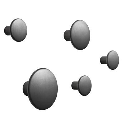The Dots Métal Hook - / Set of 5 by Muuto Black