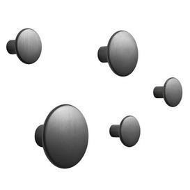 image-The Dots Métal Hook - / Set of 5 by Muuto Black