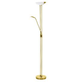 Eglo 93877 Baya LED Two Light Mother And Child Floor Lamp In Brass