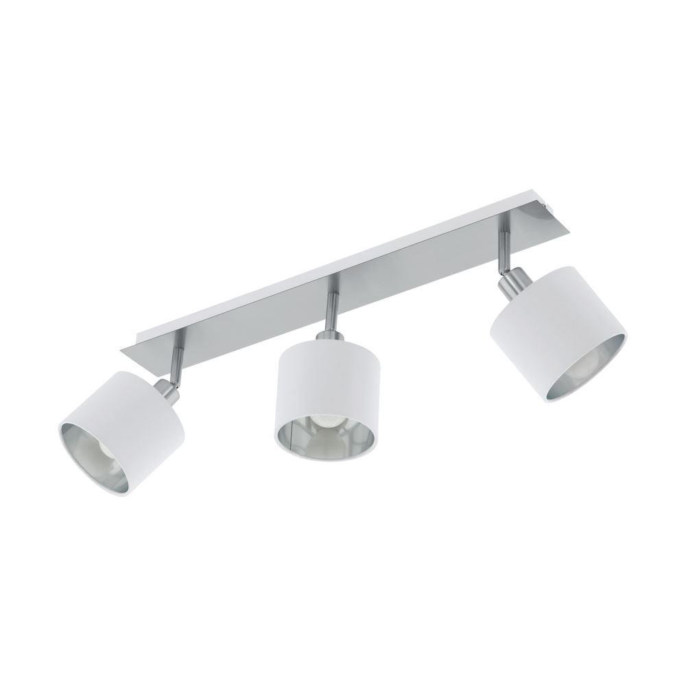 Eglo 97534 Valbiano 3 Light Ceiling Spotlight In White And Silver