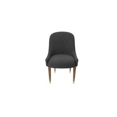 Arabella Dining Chair in Charcoal Brushed Linen Cotton - sofa.com