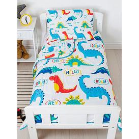 Rest Easy Sleep Better Dinosaur Coverless Quilt 4 Tog With Filled Pillow - Toddler - Multi, Multi