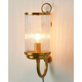 Vaso Gold Brass & Glass Wall Lamp