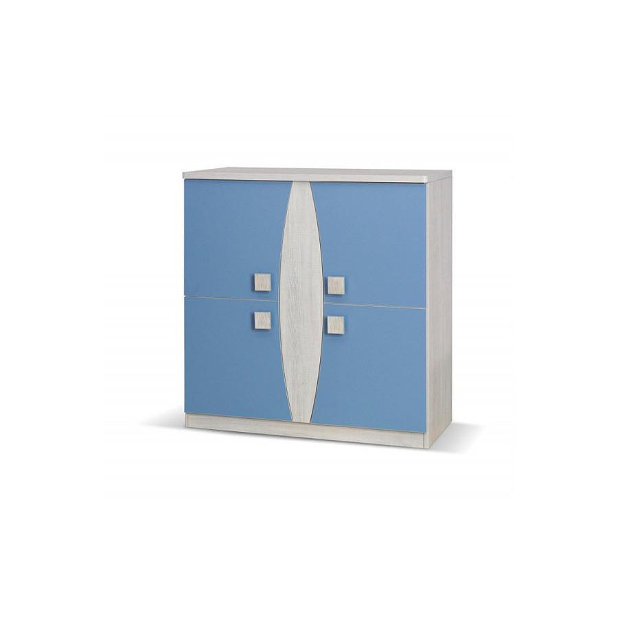 Tenus 2 Door Sideboard Cabinet - Light Blue Oak Santana 90cm