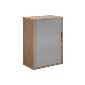 Single Door Wooden Tambour Cupboard, 2 Shelf - 80wx47dx109h (cm), Beech