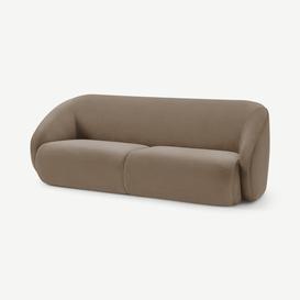 Blanca 3 Seater Sofa, Soft Mink Velvet