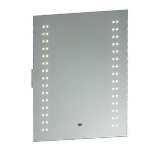 13760 Perle LED Illuminated Bathroom Mirror in Matt Silver