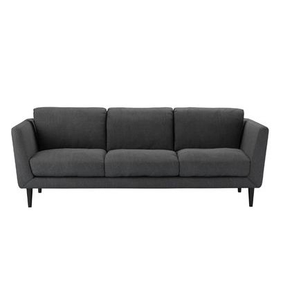 Holly 3 Seat Sofa in Charcoal Brushed Linen Cotton - sofa.com
