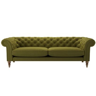 Oscar 4 Seat Sofa in Royal Fern Brushed Linen Cotton - sofa.com
