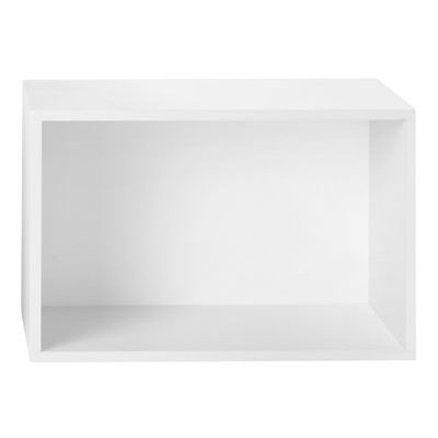 Stacked 2.0 Shelf - / Large rectangulaire 65x43 cm / Avec fond by Muuto White