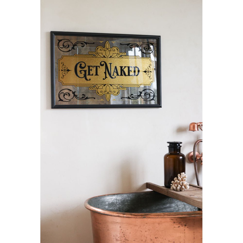 Get Naked Typography Mirror