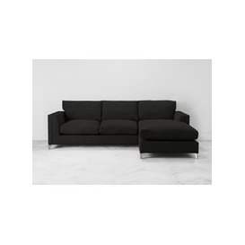 Chris Right Hand Chaise Sofa Bed in Obsidian Black