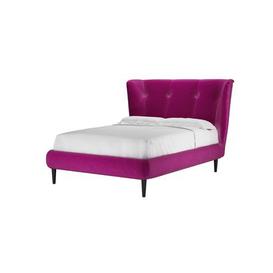 Audrey Double Bed in Peony Cotton Matt Velvet - sofa.com
