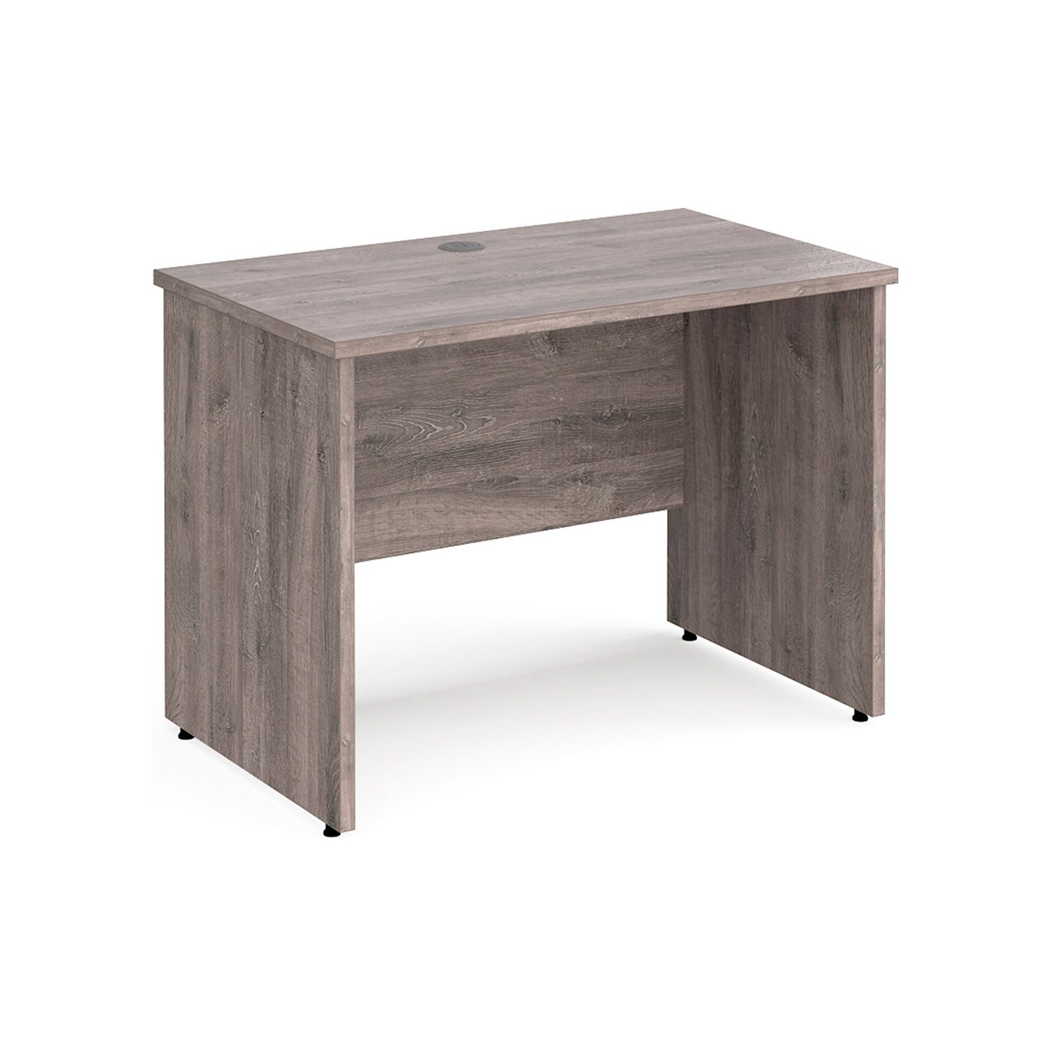 All Grey Oak Panel End Narrow Rectangular Desk, 100wx60dx73h (cm)