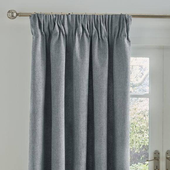 Wynter Grey Thermal Pencil Pleat Curtains Grey by Dunelm | ufurnish.com
