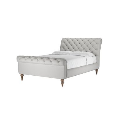 Knightsbridge Double Bed in Alabaster Brushed Linen Cotton - sofa.com