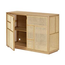 Air Dresser - / TV unit - Rattan cane-work - L 120 x H 81 cm by Design House Stockholm Natural wood