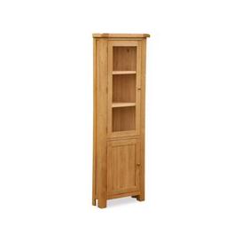 image-Salisbury Oak Corner Display Cabinet