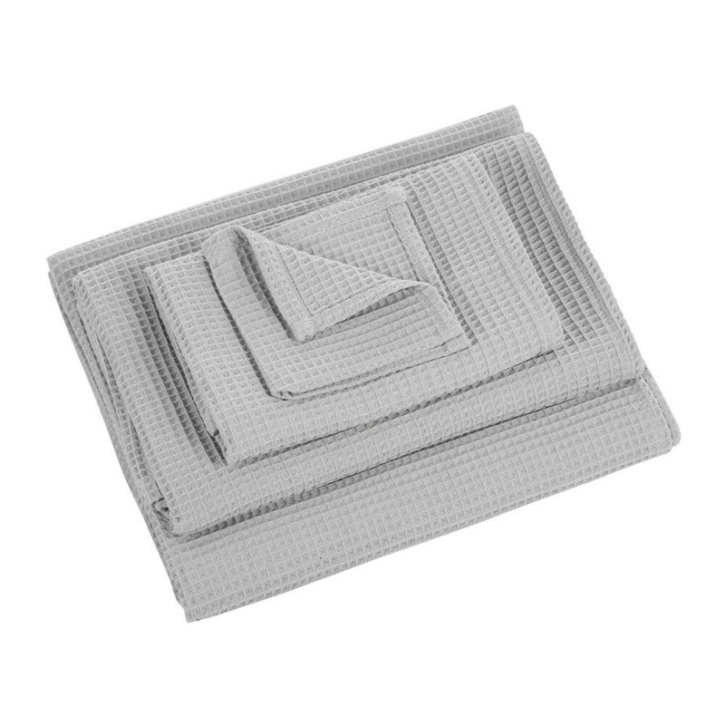 Essentials Waffle Multi Towel Bale Set of 6 Light Grey by Amara Living