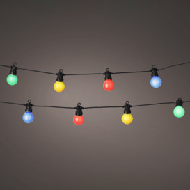 Designed by AMARA Christmas - Multicoloured Bulb String Lights - Black