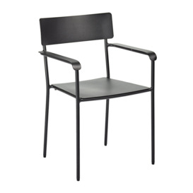 Serax - August Garden Chair with Armrest - Black