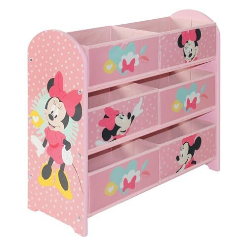 Disney Classic Minnie Mouse Toy Storage Unit 6Box Organizer for