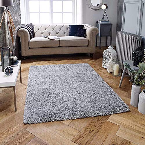 Rugs Direct Harmony Grey Silver Shag Rug Shop UK 60 x 120 cm ...