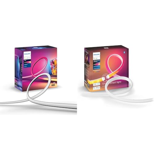 Philips Hue Gradient Lightstrip for 55 Inch TVs, Sync with Media and ...
