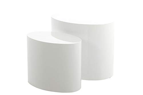 AC Design Furniture Rico Coffee Table Set of 2 in Glossy White, Space ...