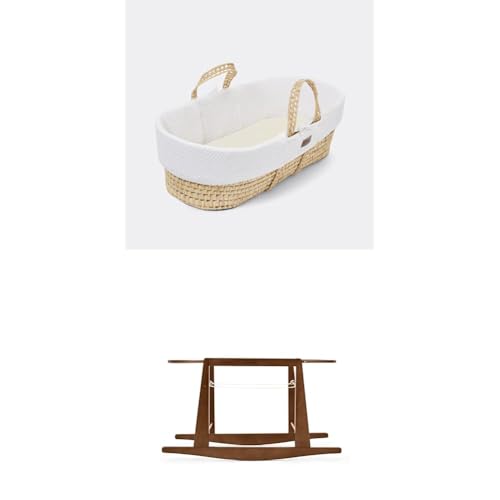 Support De Couffin En Bois Pour Bébé - Support Basculant En Pin, Réglable Et Stable, Jusqu'à 10 Kg - Dimensions 85x46x54 Cm, Vernis Naturel - 4