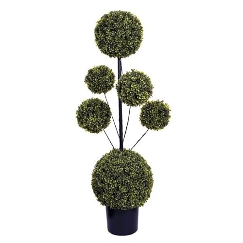 Tree Form Boxwood Sphere Artificial Six Sphere Boxwood Topiary Tree by Amazon | ufurnish.com