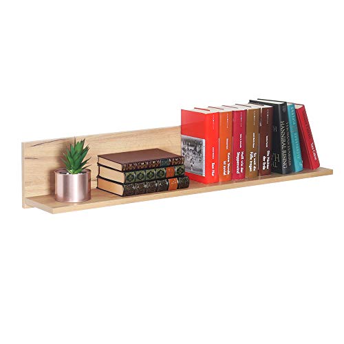 RICOO wall shelf Wandplank zwevend 85 x 48 x 16 cm WM050-PL Hangende muur-plank Wandrek grijs