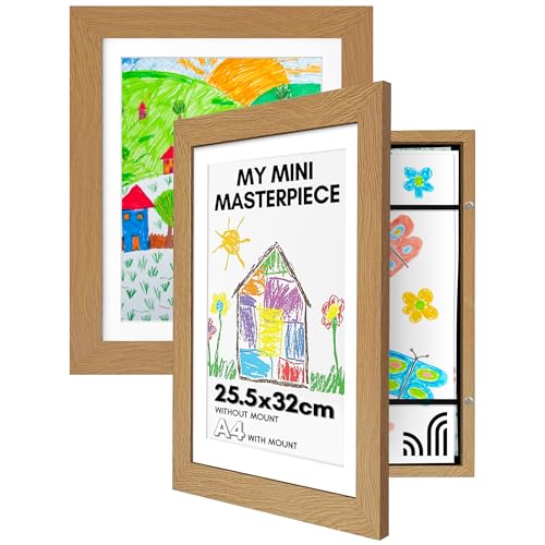 Americanflat A4 Kinderkunstlijst In Donker Eiken, Te Gebruiken Als 25 X 32 Cm Lijst Zonder Houder Kinderkunstwerkvertoning Fotolijst Opening Aan De Voorkant Voor Kinderkunstwerken 100 753402420