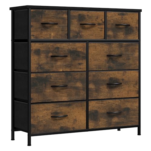 YITAHOME Chest of Drawer with 9 Drawers for Bedroom Fabric Dresser ...