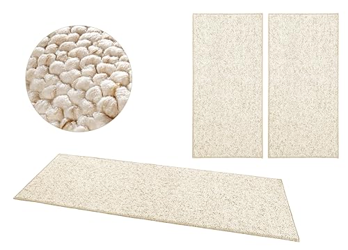 Tapijt HOUSE SISAL 40350 Ruit , plat te weven, wol efecte beige 120x170 cm