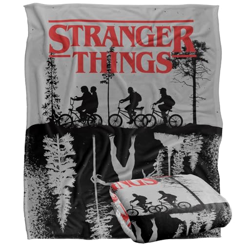 Stranger Things UPSIDE DOWN Silky Touch Super Soft Throw Blanket 152 x ...