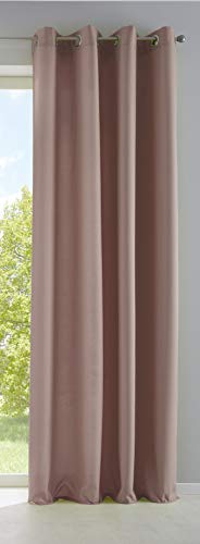 Gardinenbox Berlino 20405N2 - Set di 2 tende con occhielli, 225 x 140 cm, colore: blu scuro, opaco, in microfibra