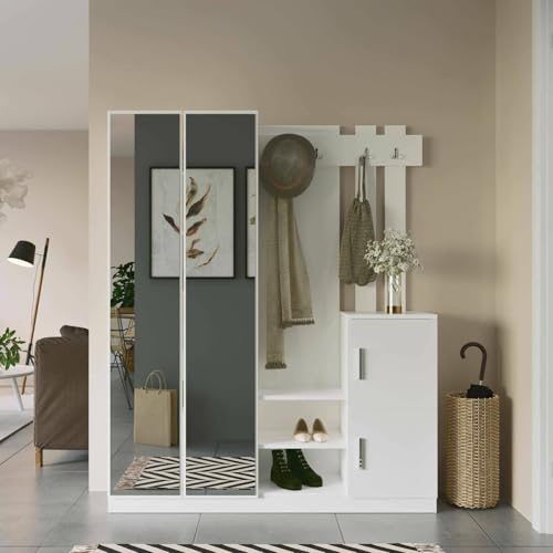 Dmora Cetus Entrance Cabinet, Coat Rack, Composition for Lobby ...